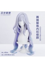 1/3 Delusion Genshin Impact Skirk Grey Purple Cosplay Wig